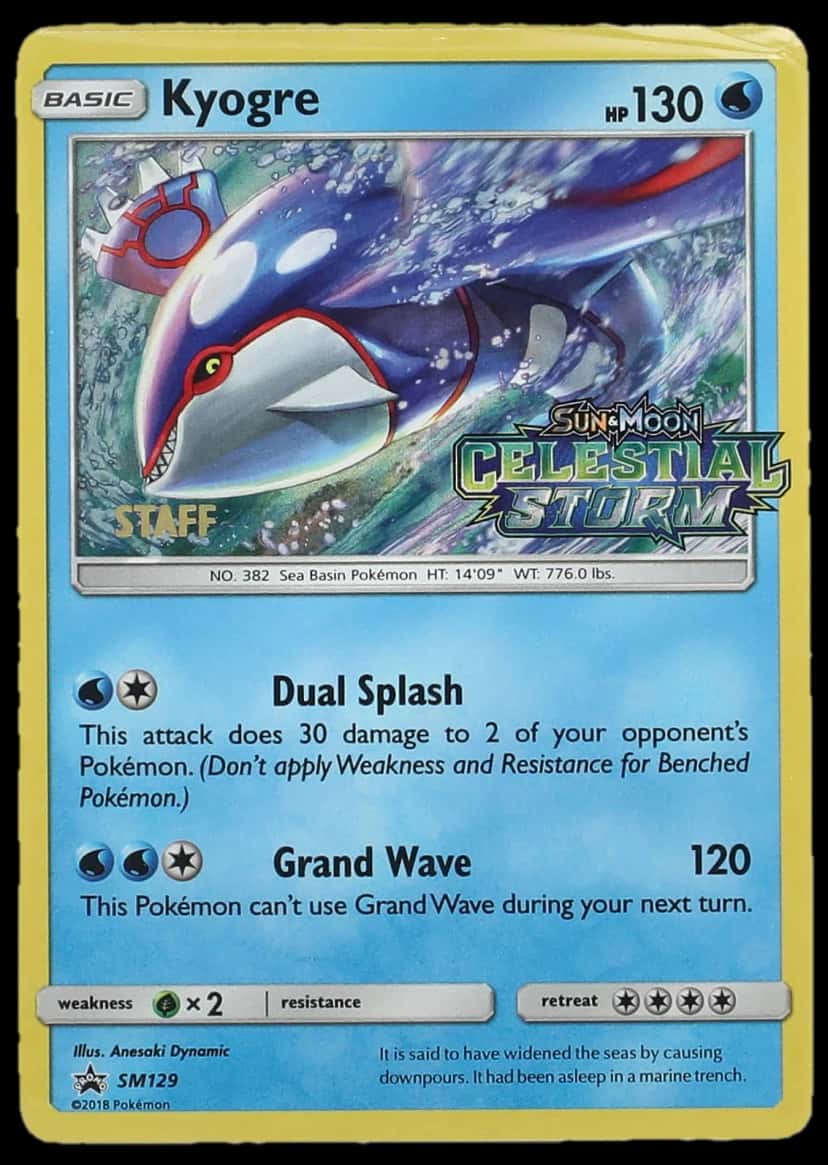 Celestial Storm Kyogre Staff Promo sealed promo card