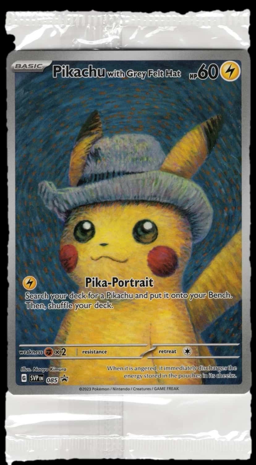 Black Star Promos Pikachu With Grey Felt Hat sealed promo card