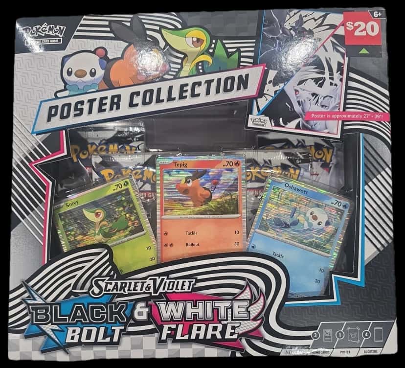 Black & White Black Bolt White Flare Poster Collection collection box