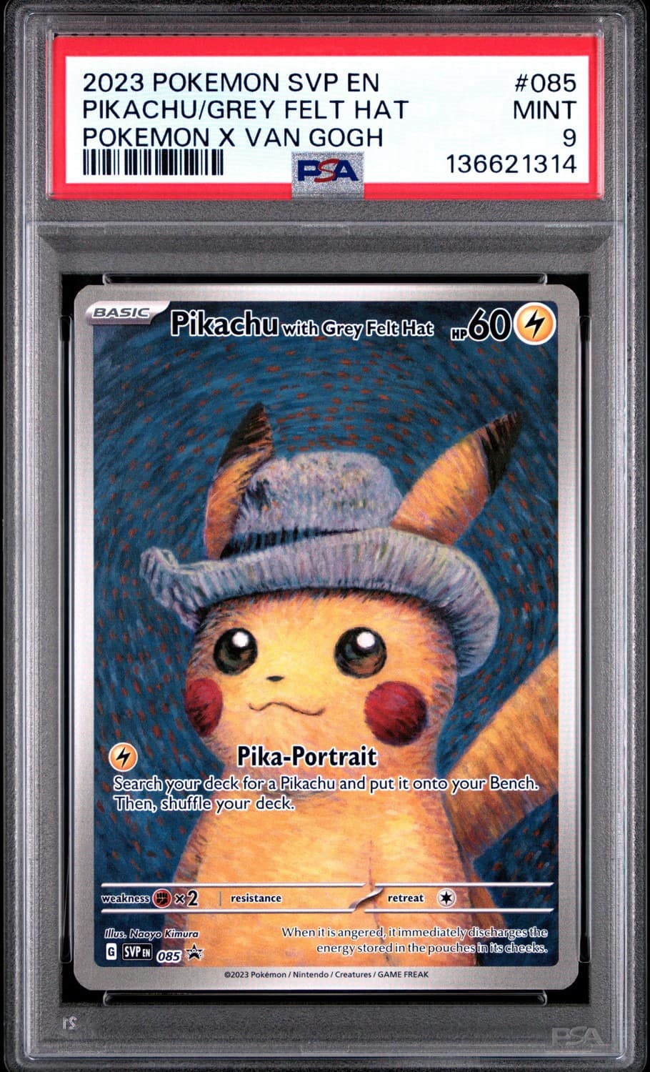 Pikachu/grey Felt Hat