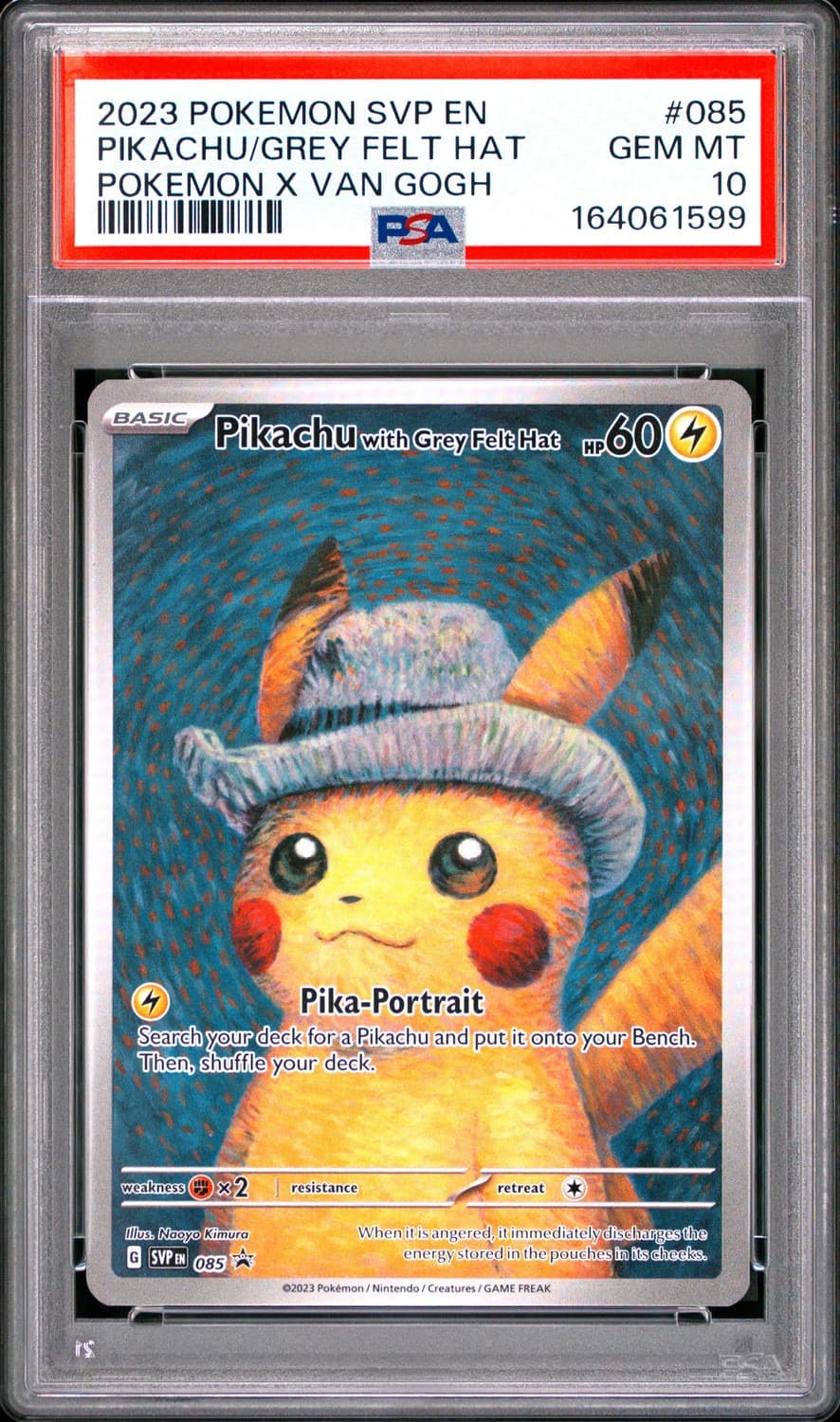 Pikachu/grey Felt Hat