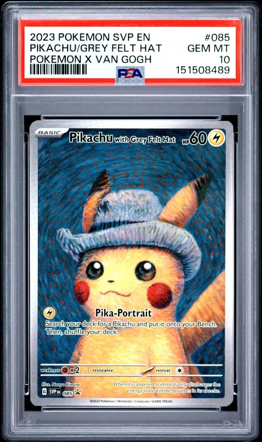 Pikachu/grey Felt Hat