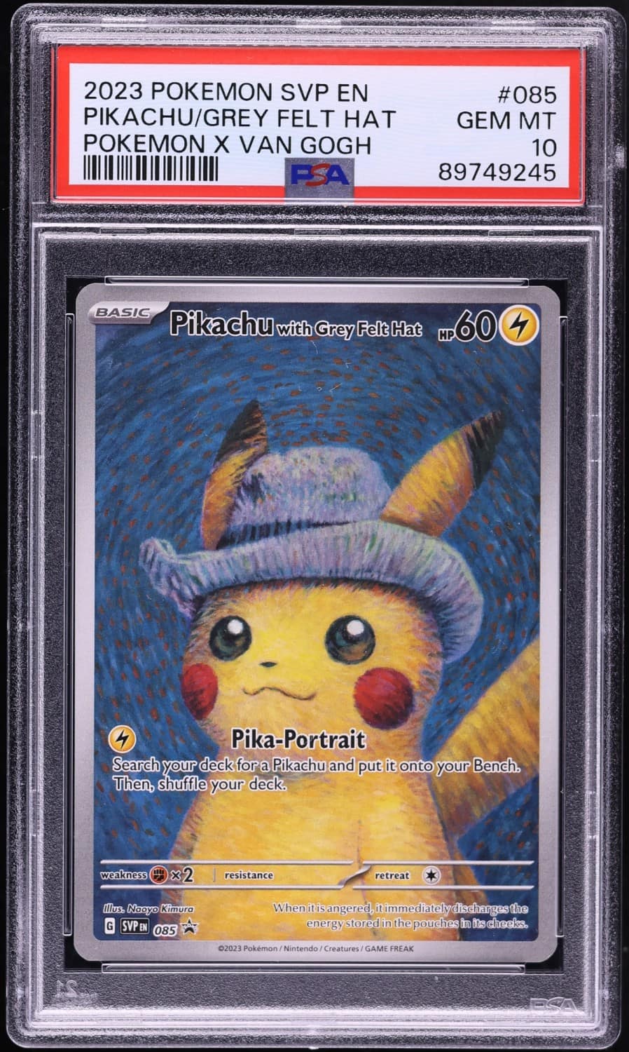 Pikachu/grey Felt Hat