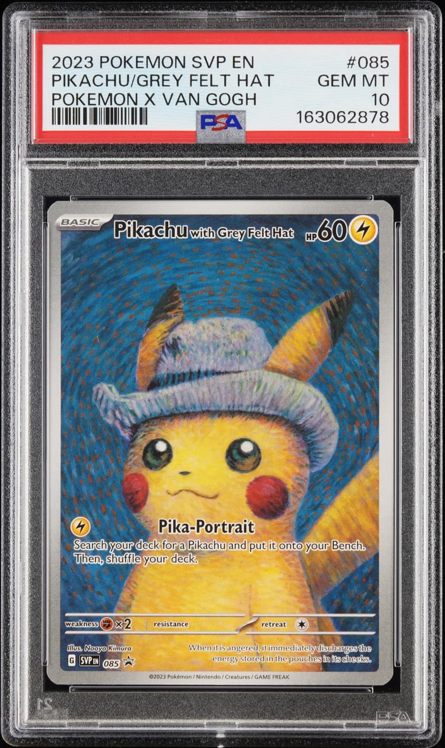 Pikachu/grey Felt Hat