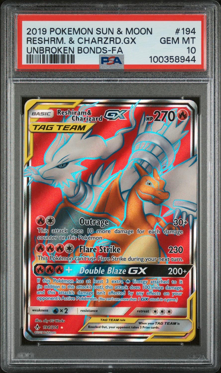 Reshiram & Charizard Gx