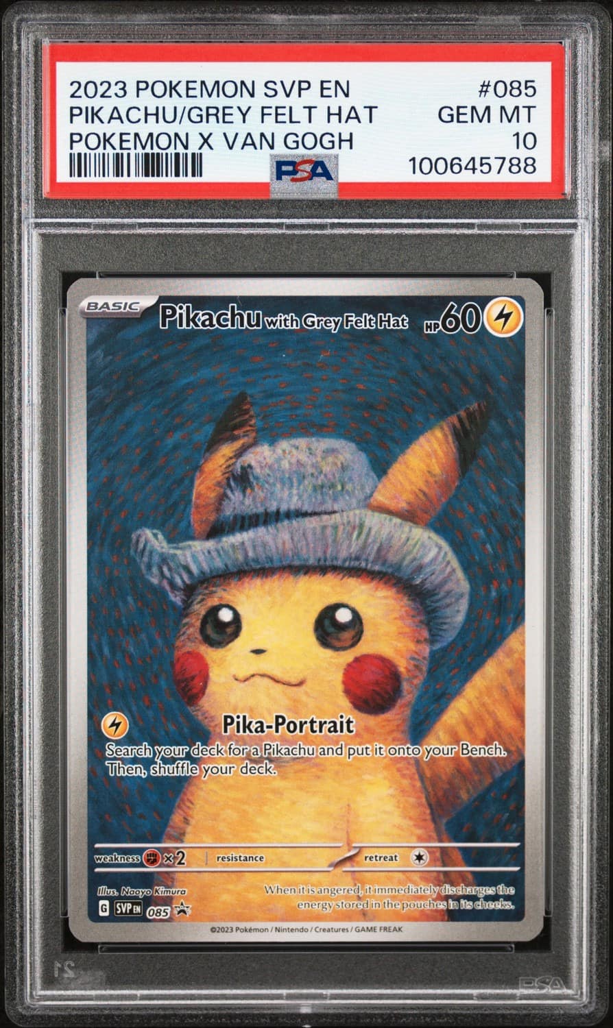 Pikachu/grey Felt Hat
