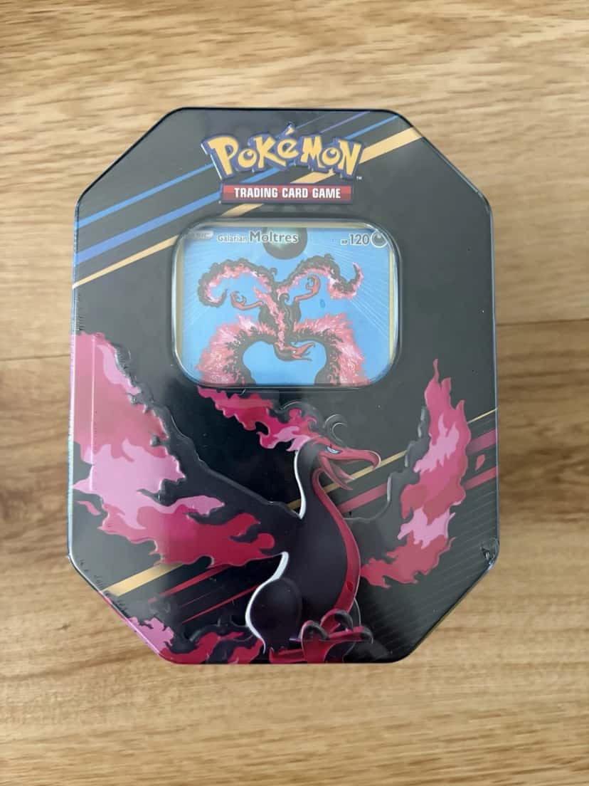 Galarian Moltres Tin