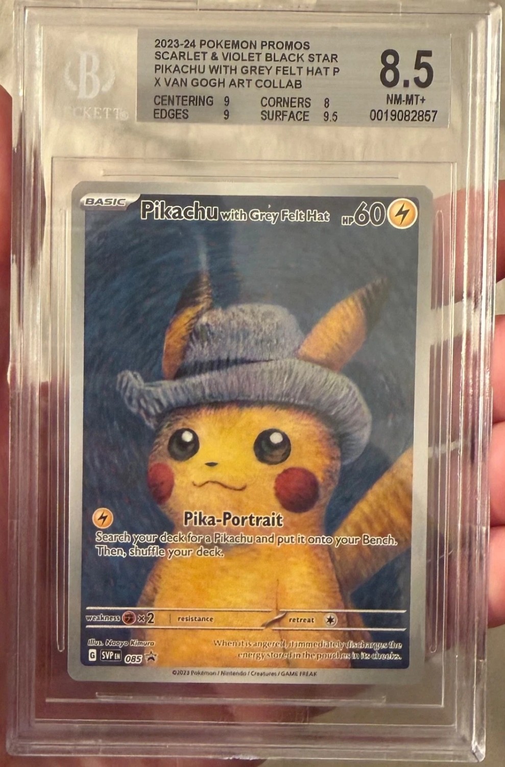 Pikachu/Grey Felt Hat