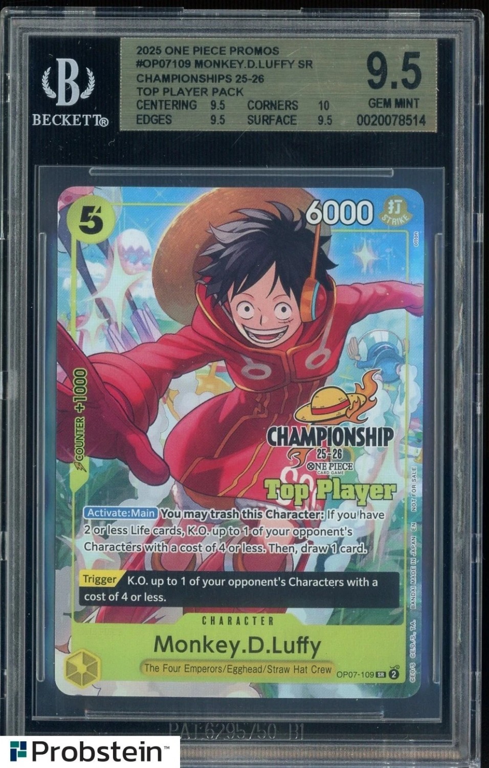 Monkey.D.Luffy SR/(Championships 25-26 Finalist Card Set 1)
