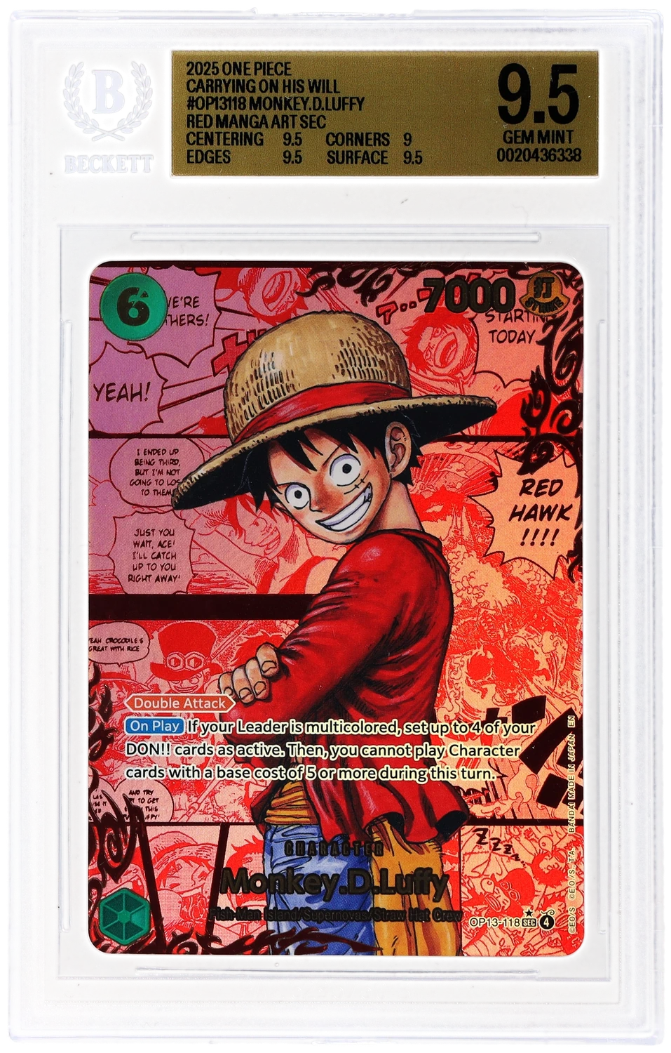 Monkey.D.Luffy RED MANGA ART SEC