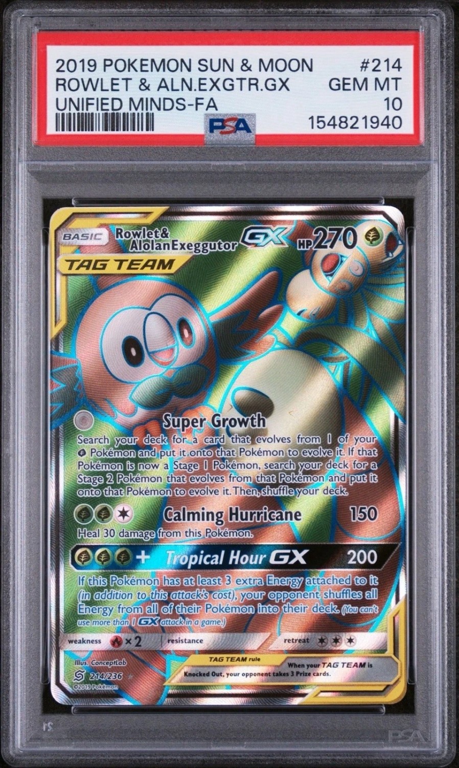 Rowlet & Alolan Exeggutor GX