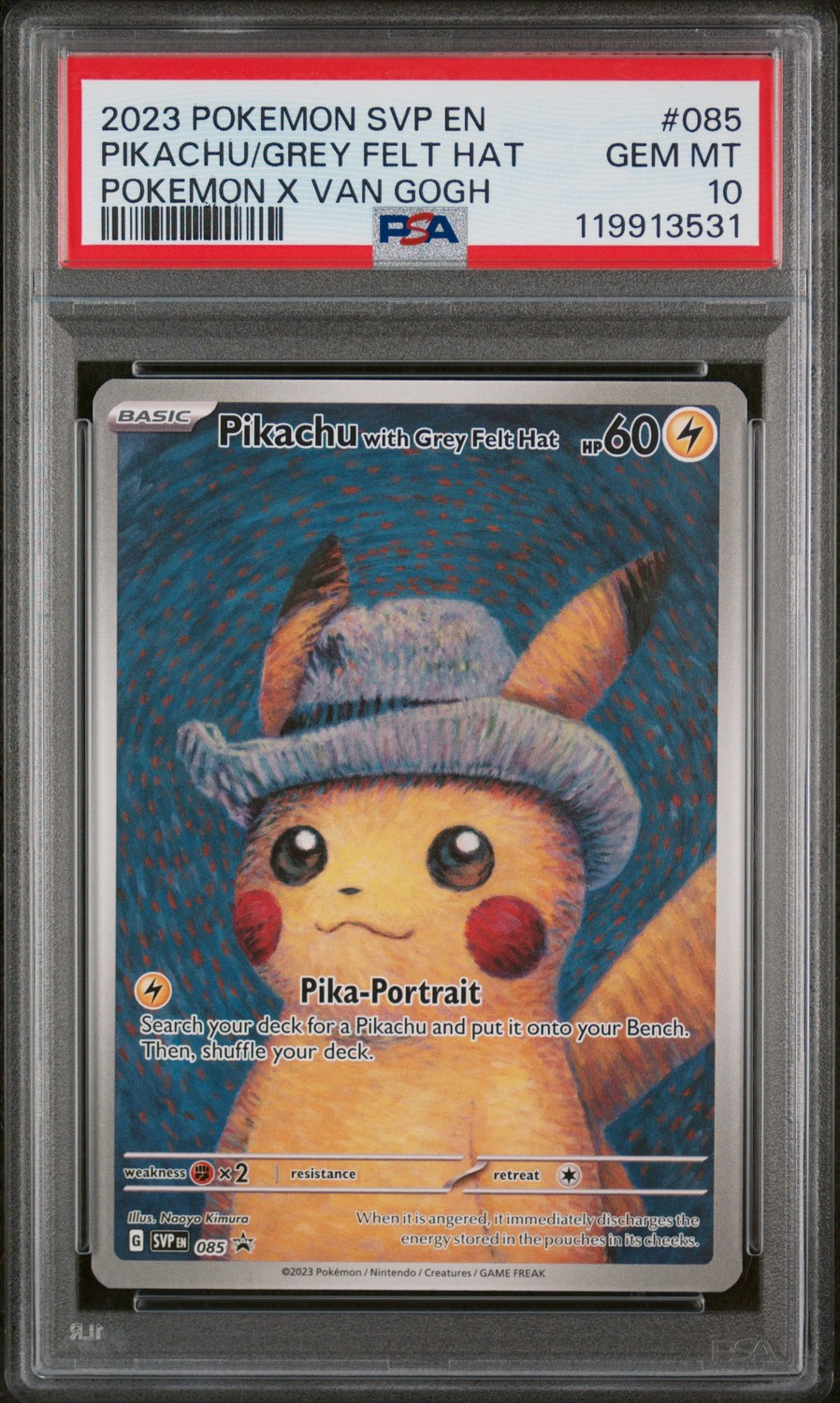 Pikachu/Grey Felt Hat