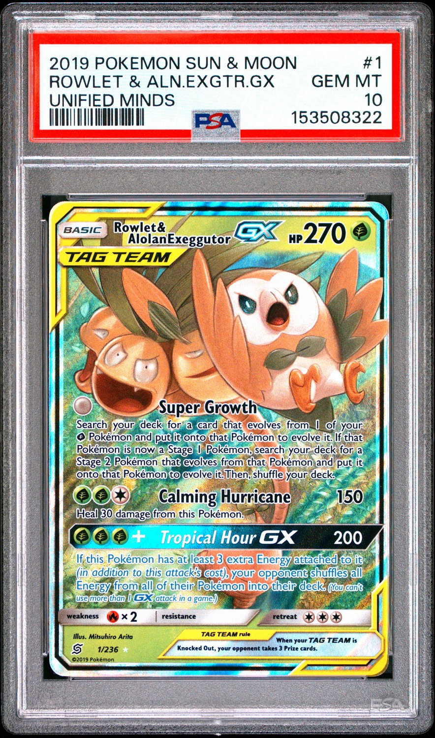 Rowlet & Alolan Exeggutor GX