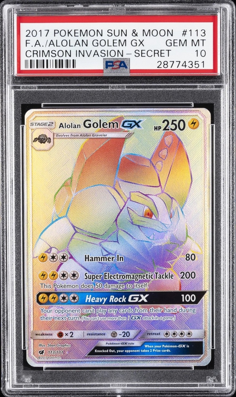 FA/ALOLAN GOLEM GX