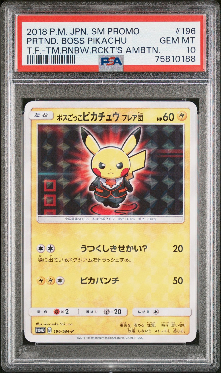 Pretend Boss Pikachu Team Flare