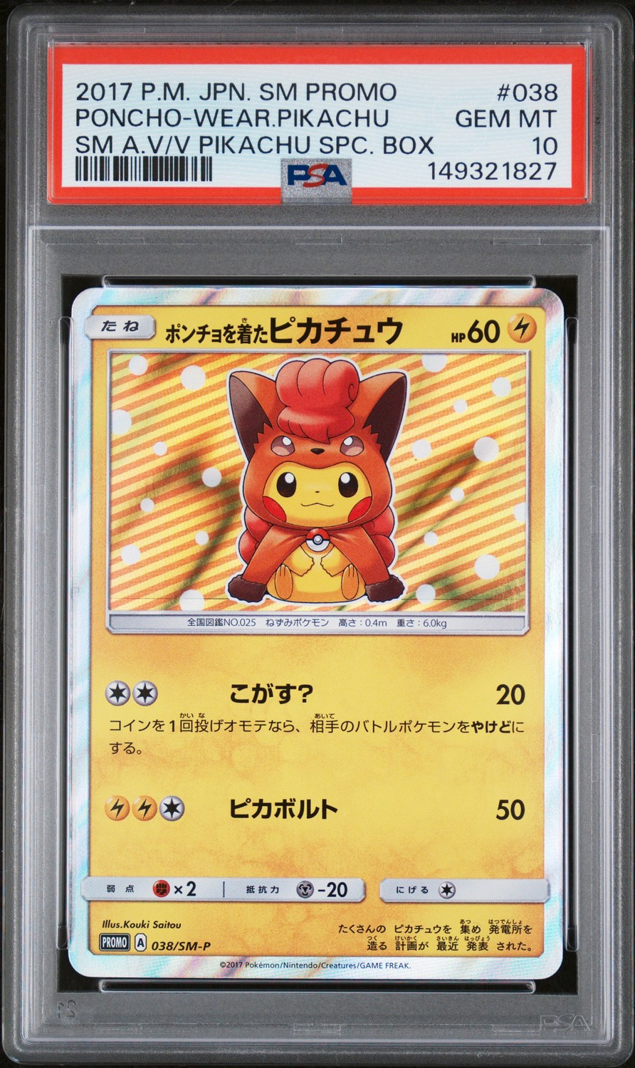 Poncho-wearing Pikachu
