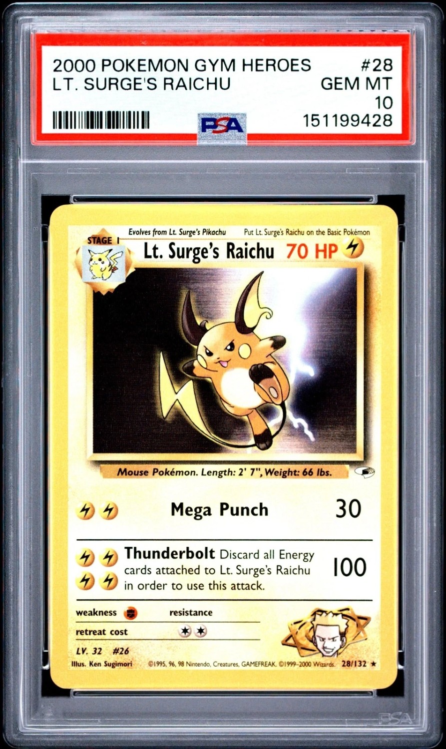 LT. SURGE'S RAICHU