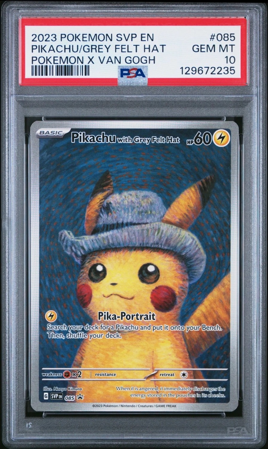 Pikachu/Grey Felt Hat