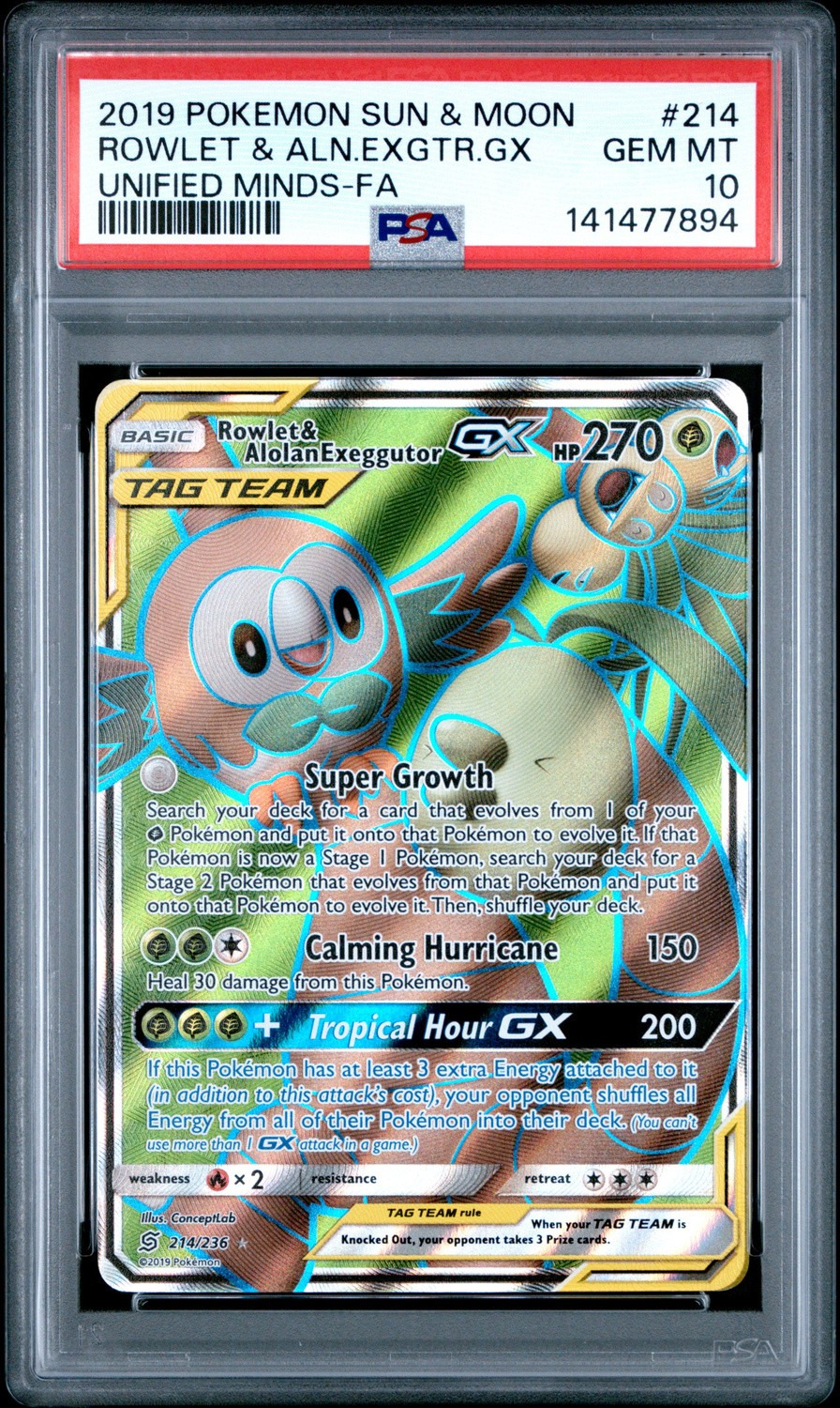 Rowlet & Alolan Exeggutor GX
