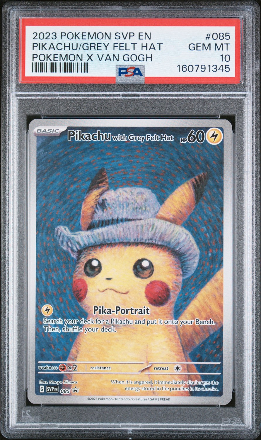 Pikachu/Grey Felt Hat