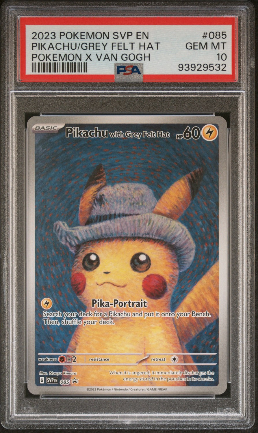 Pikachu/Grey Felt Hat