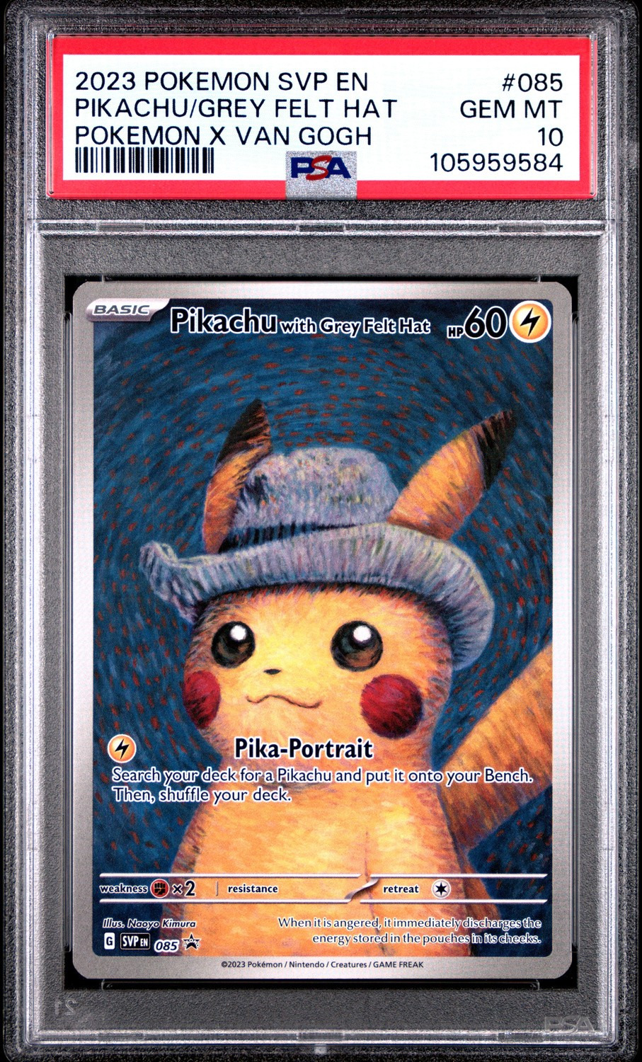 Pikachu/Grey Felt Hat