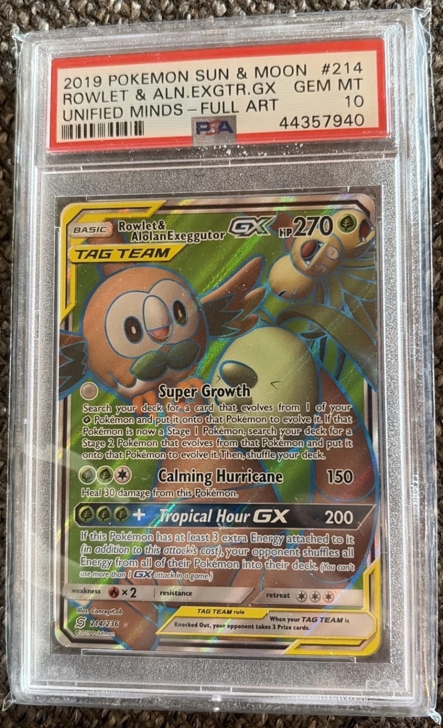 Rowlet & Alolan Exeggutor GX