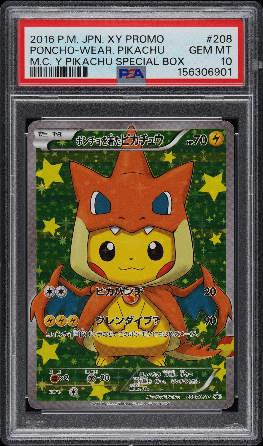 Poncho-wearing Pikachu