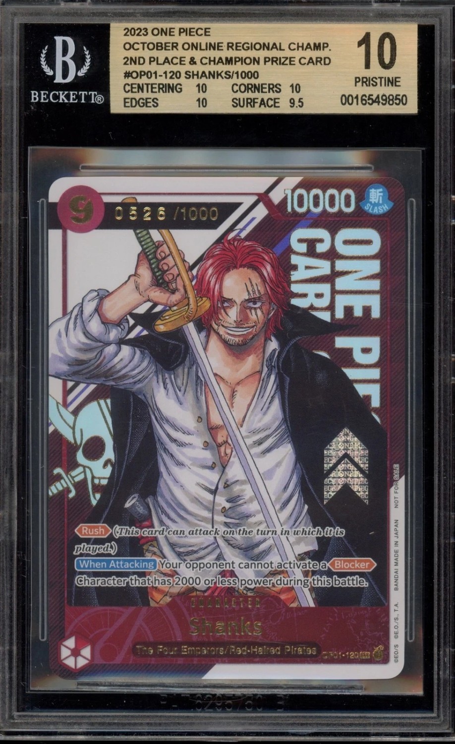 Shanks SERIAL P/(Championship Online/Offline 2023 Regional Winner)
