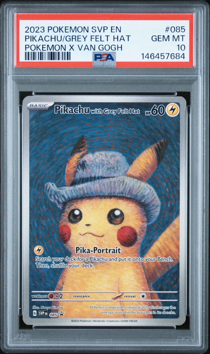 Pikachu/Grey Felt Hat
