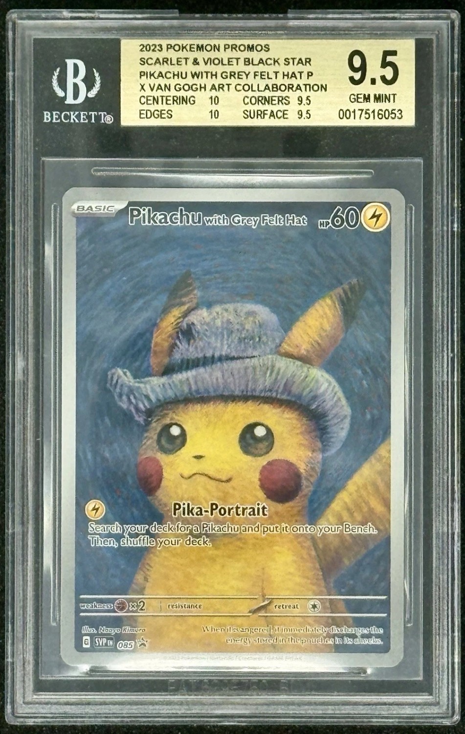 Pikachu/Grey Felt Hat