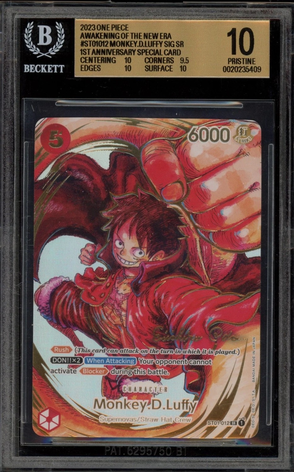 Monkey.D.Luffy SIGNED SP/(1st Anniversary Special Card)