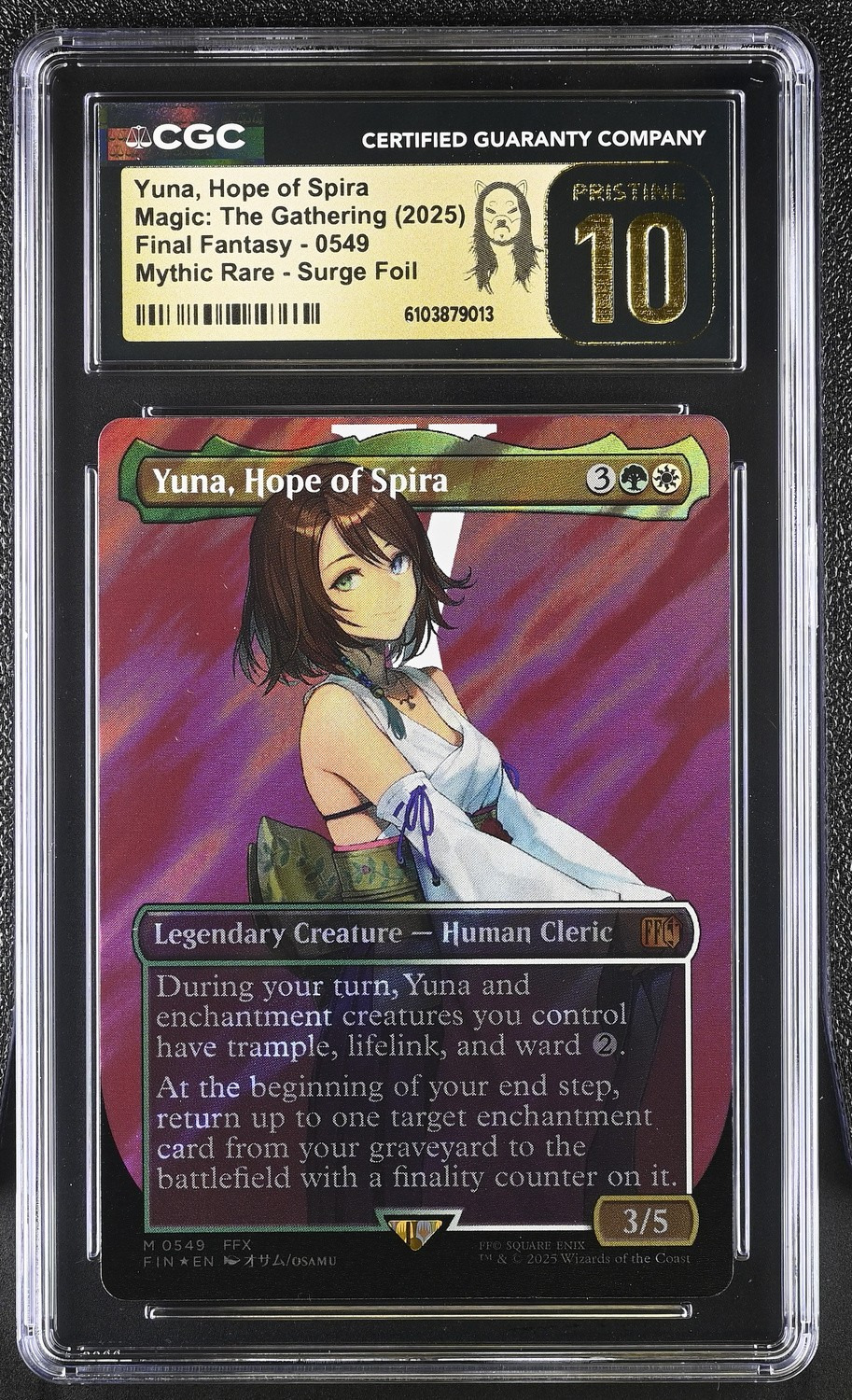Yuna, Hope of Spira BORDERLESS SURGE FOIL M
