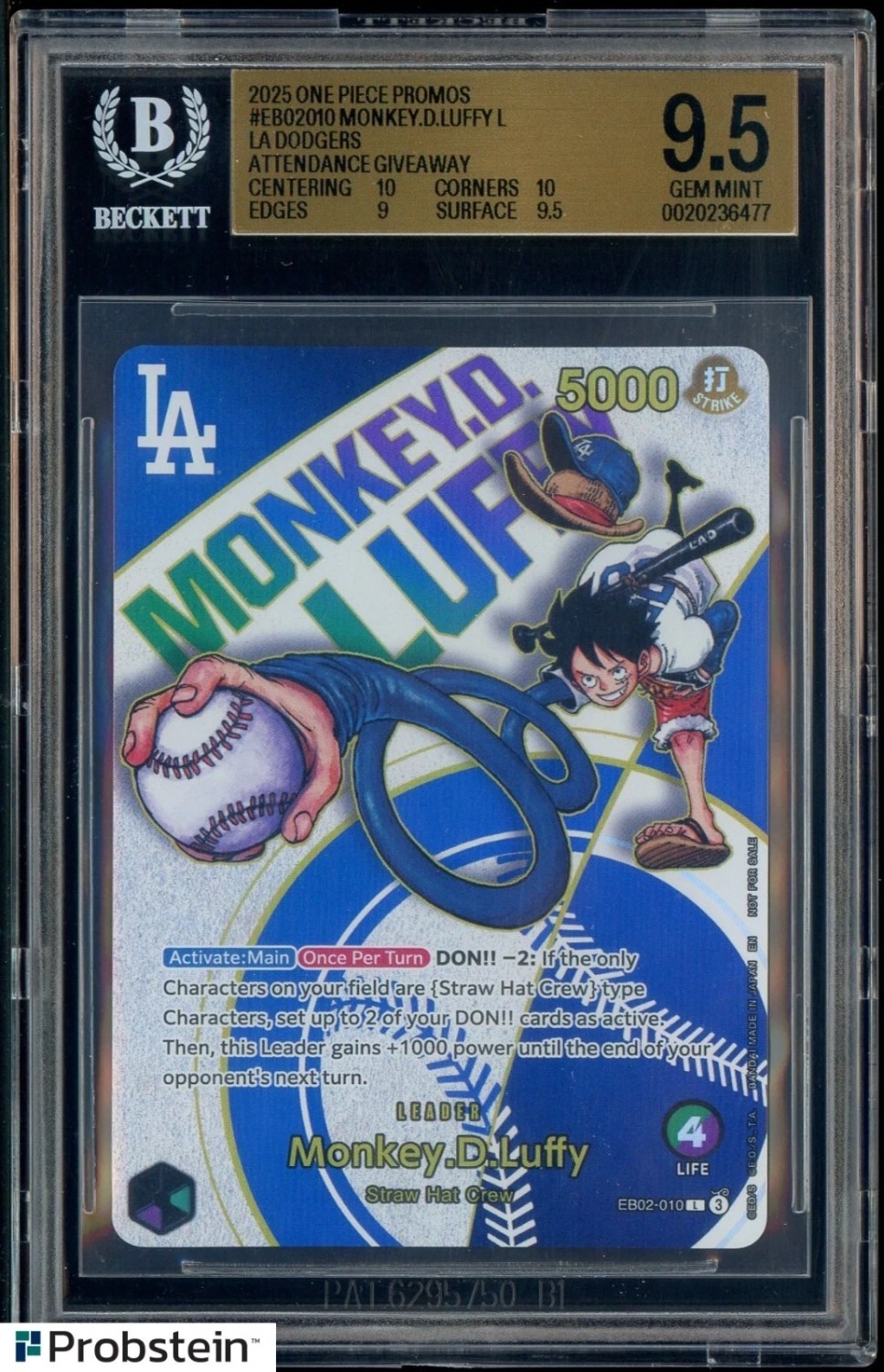 Monkey.D.Luffy L/(LA Dodgers Attendance Giveaway)