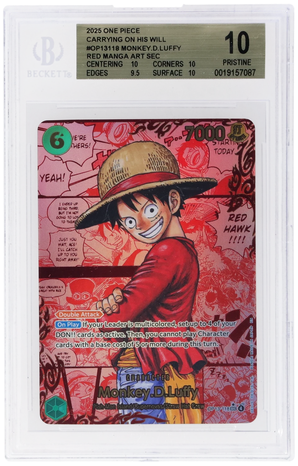 Monkey.D.Luffy RED MANGA ART SEC