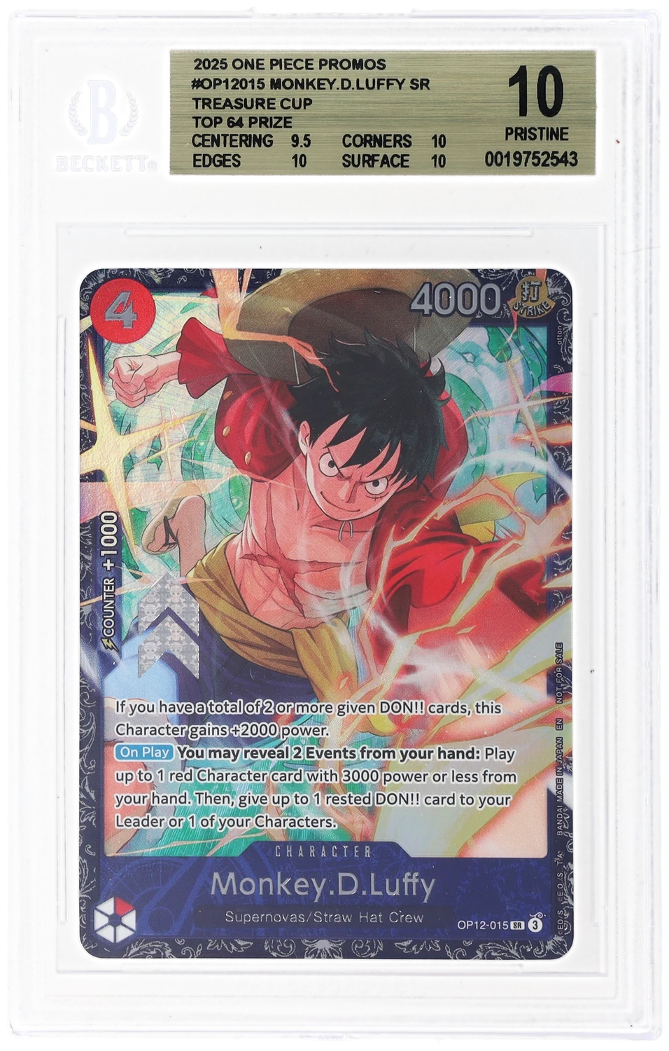Monkey.D.Luffy SR/(Treasure Cup Nov '25 Top 64 Prize)