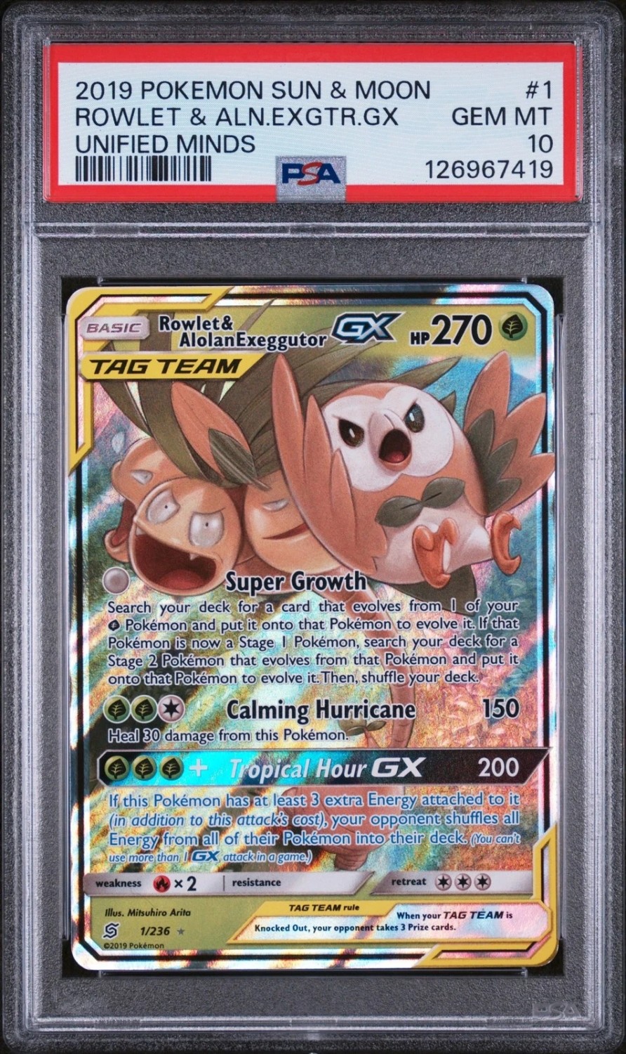 Rowlet & Alolan Exeggutor GX