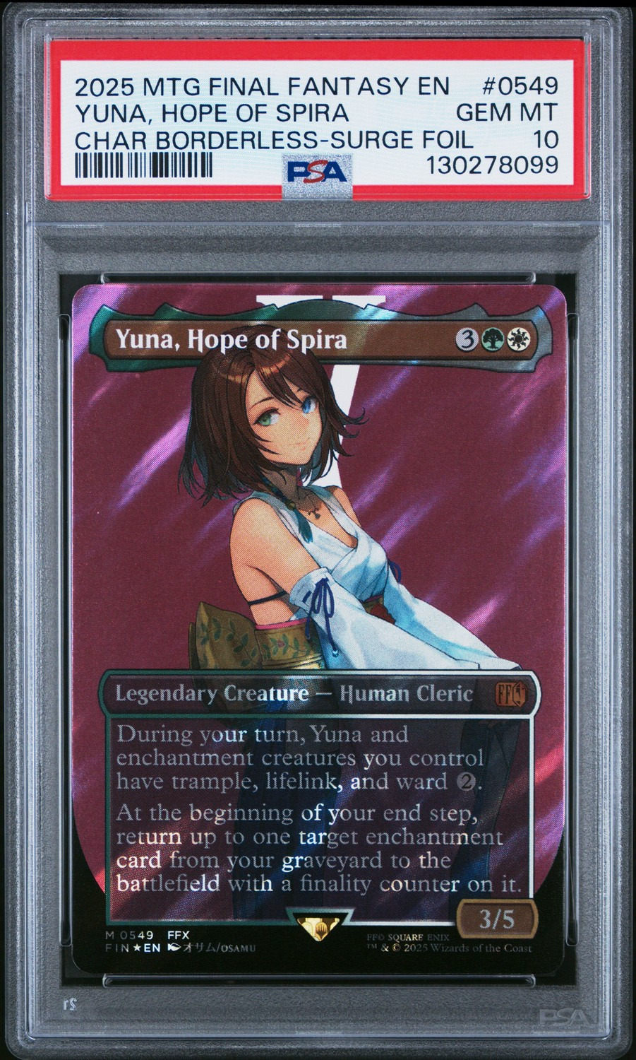 Yuna, Hope of Spira BORDERLESS SURGE FOIL M
