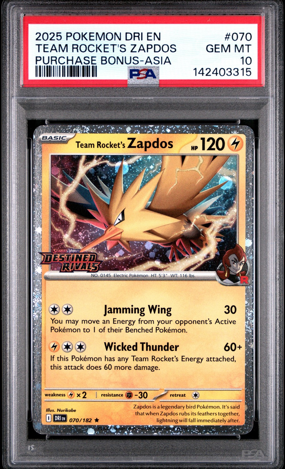 Team Rocket's Zapdos