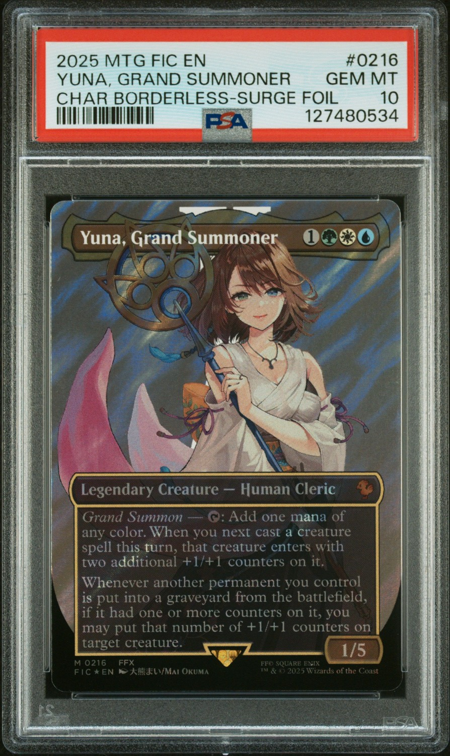 Yuna, Grand Summoner BORDERLESS SURGE FOIL M