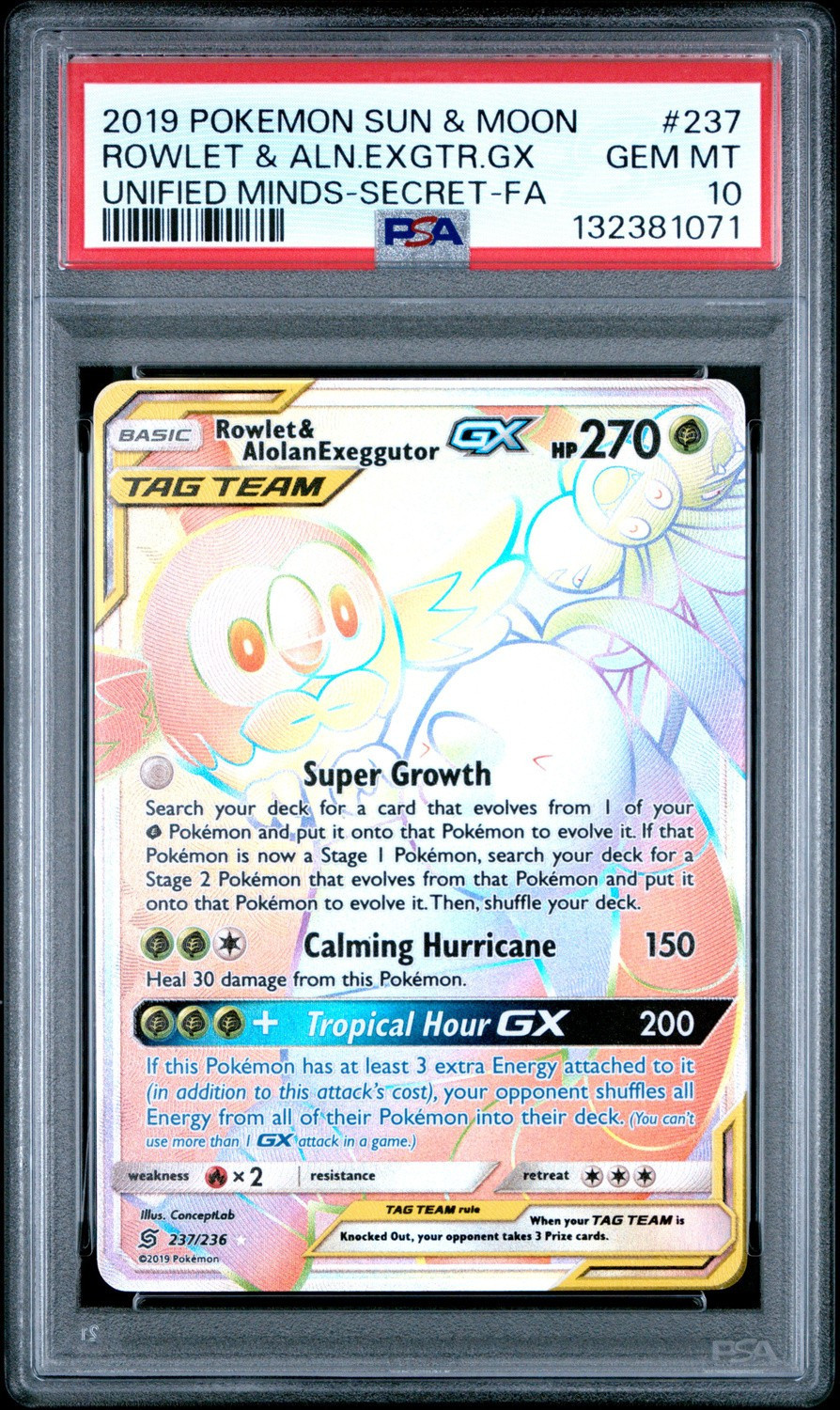 Rowlet & Alolan Exegguitor GX