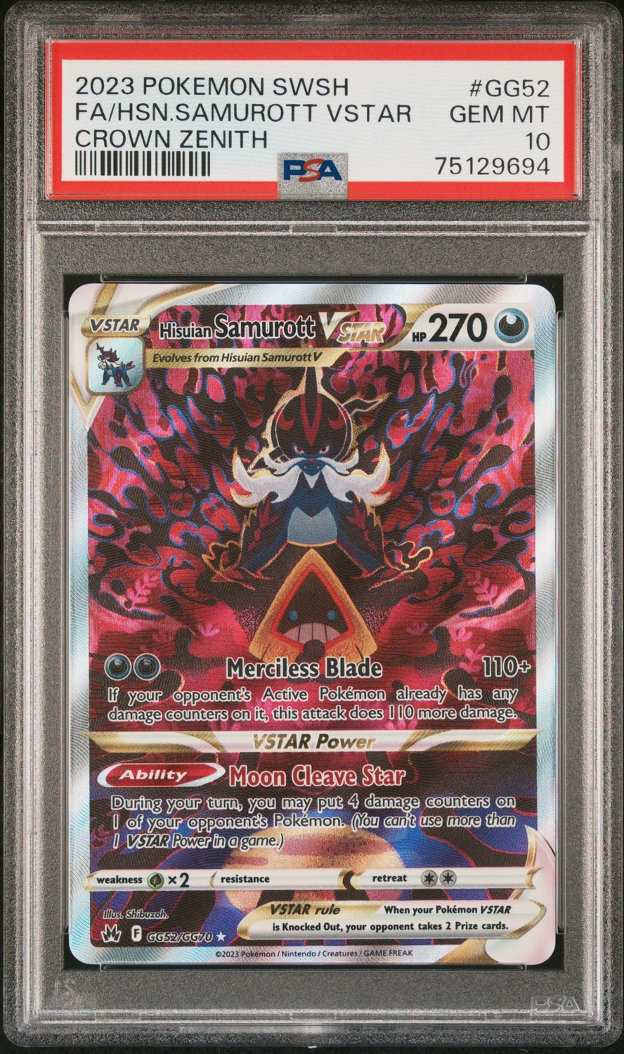Hisuian Samurott VSTAR