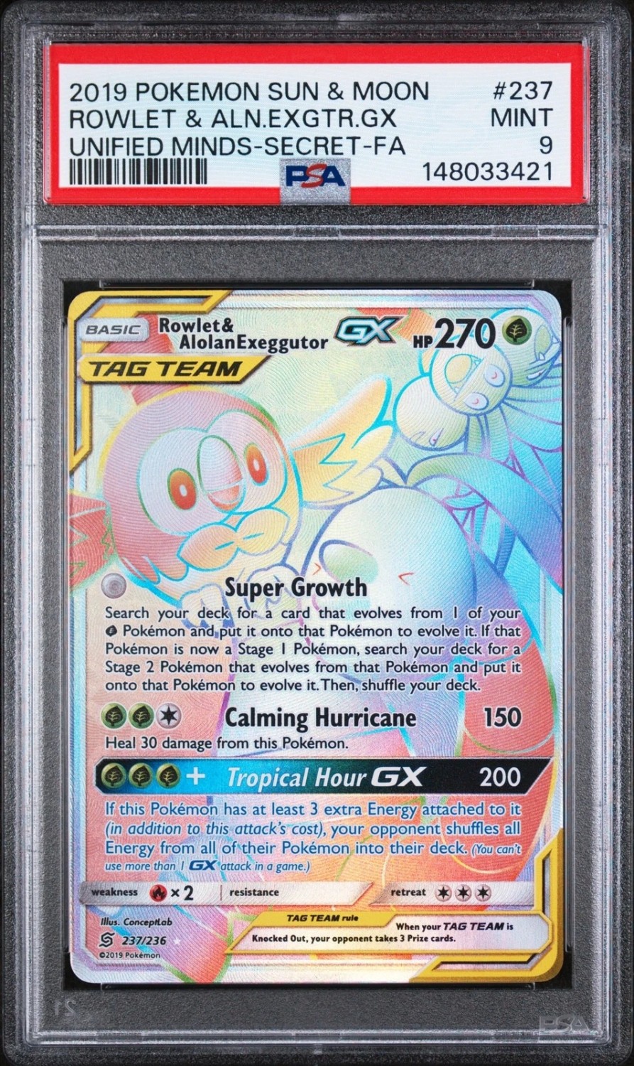 Rowlet & Alolan Exegguitor GX