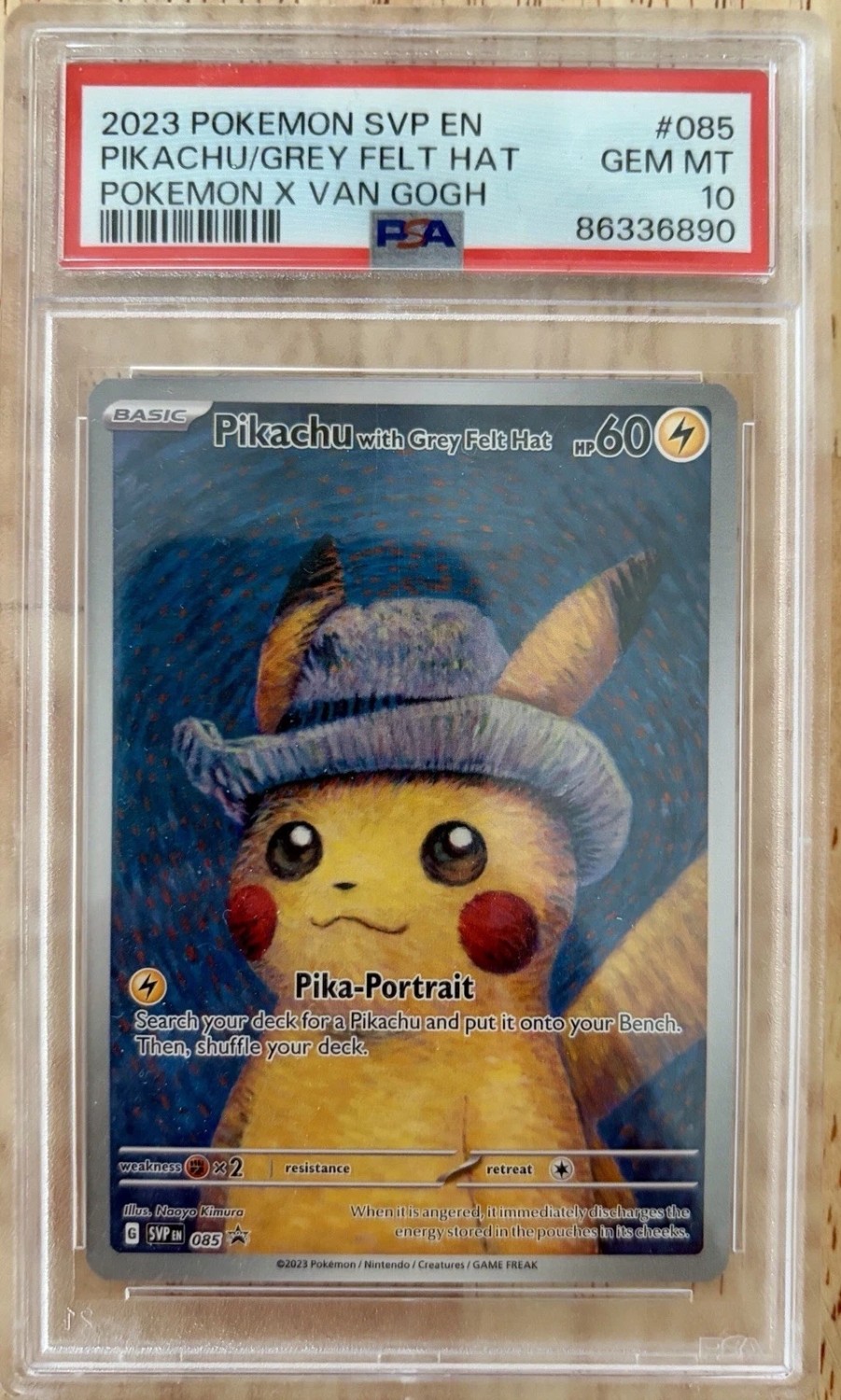 Pikachu/grey Felt Hat