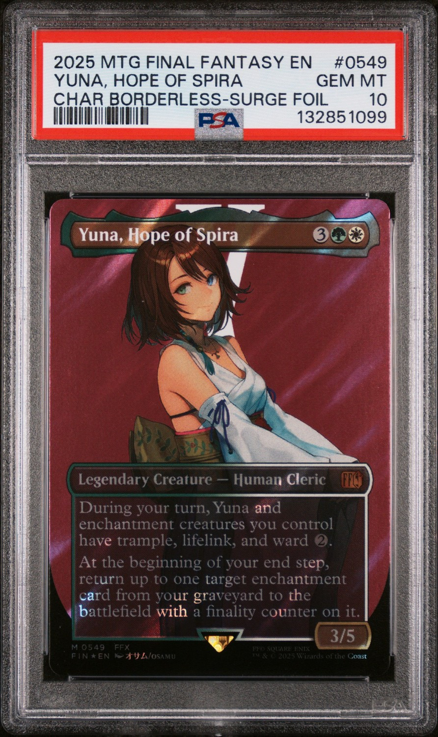 Yuna, Hope of Spira BORDERLESS SURGE FOIL M