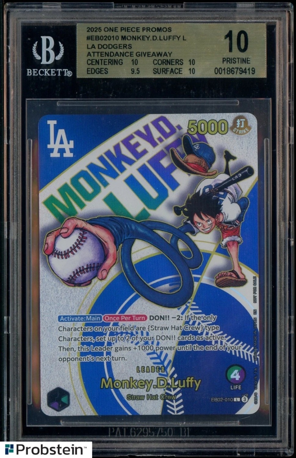 Monkey.D.Luffy L/(LA Dodgers Attendance Giveaway)