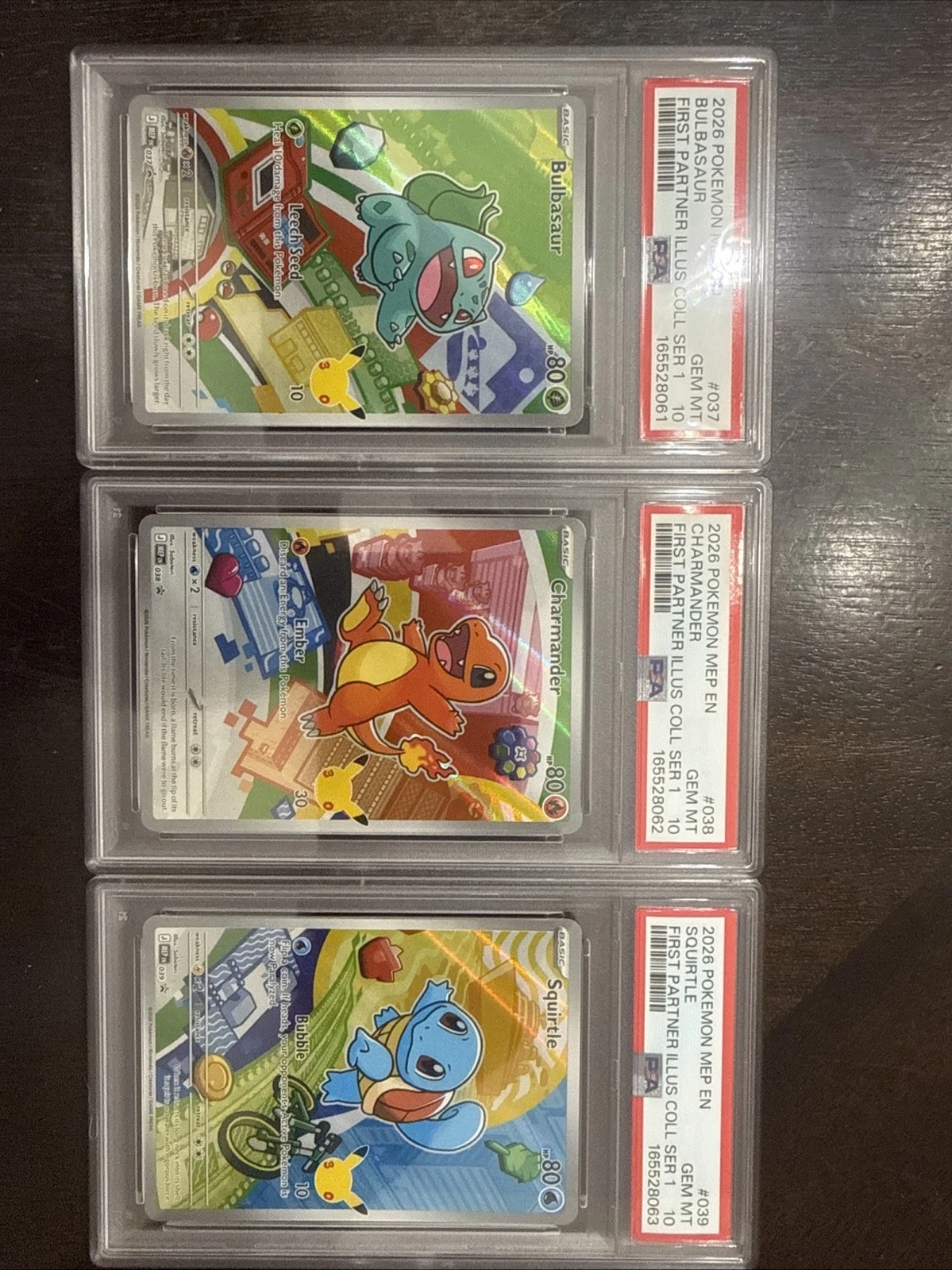 PSA 10 SEQUENTIAL Pokemon First Partner Illustration Collection Series 1 Kanto