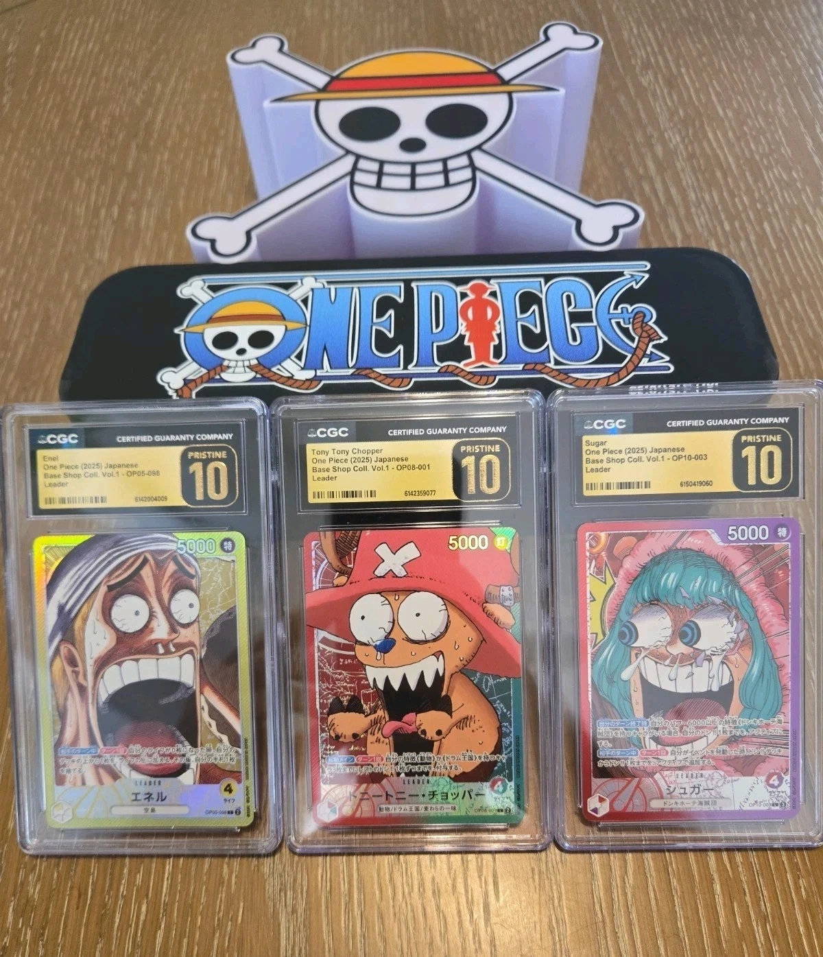 CGC PRISTINE 10 Set Of 3 ONE PIECE BASE SHOP Limited Card Collection Vol. 1