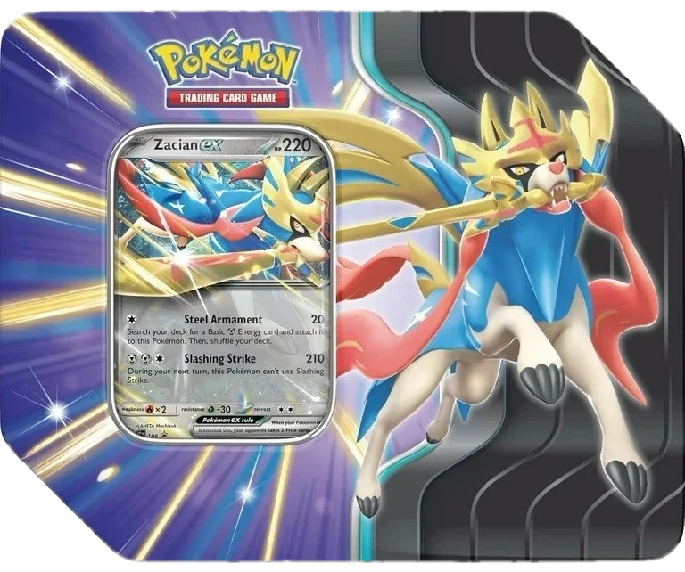 Zacian Slashing Legends Tin Tin