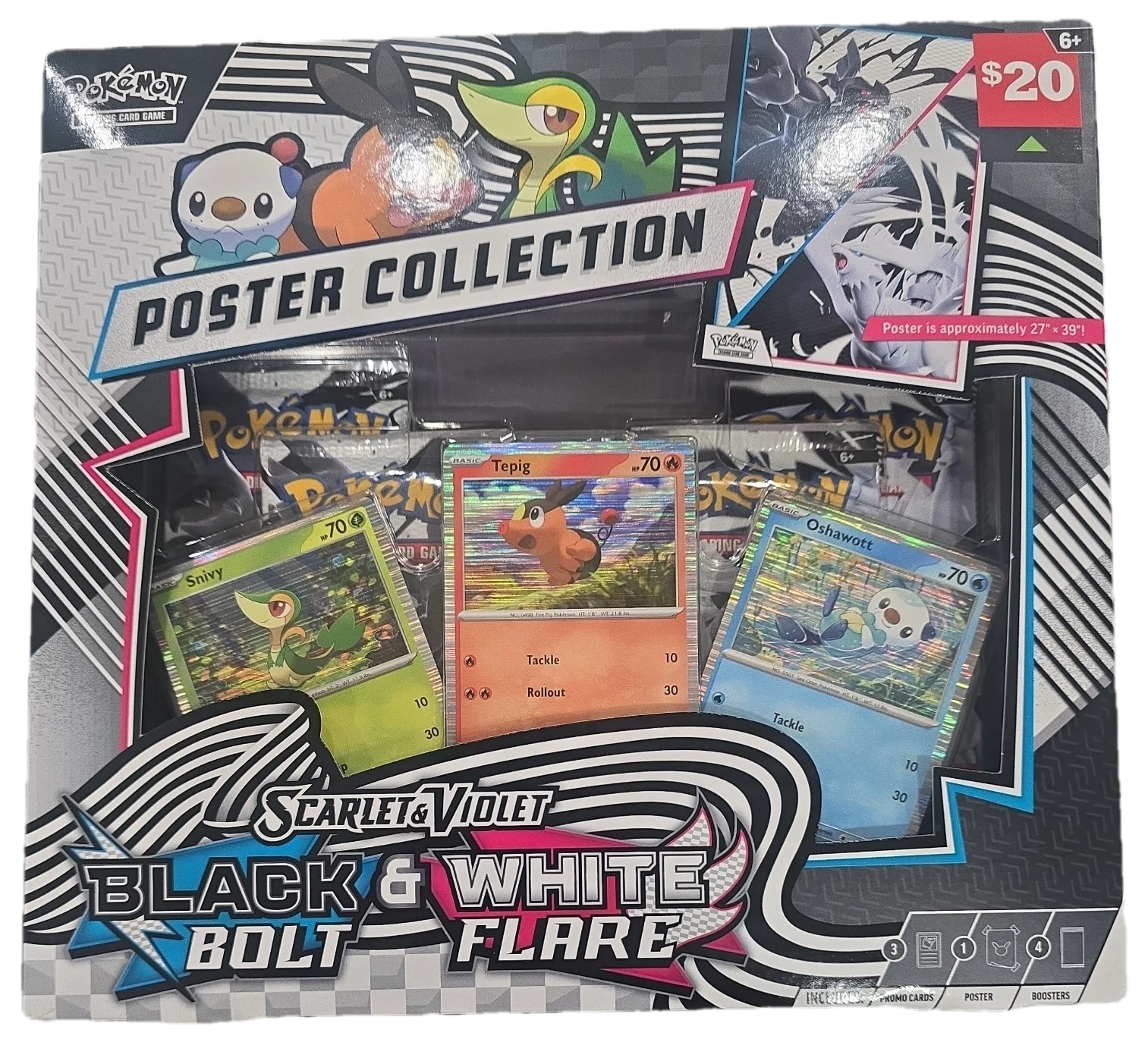 Black & White Black Bolt White Flare Poster Collection Collection Box